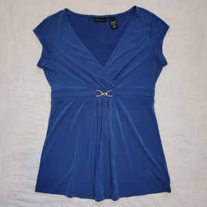 Medium blue v-neck New York & Co top